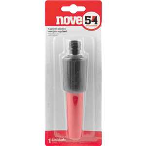 Esguicho plástico para jardim, com jato regulável, engate 1/2", NOVE54