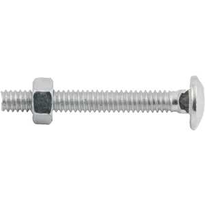 Parafuso francês zincado, 1/4" x 2", com porca, VONDER