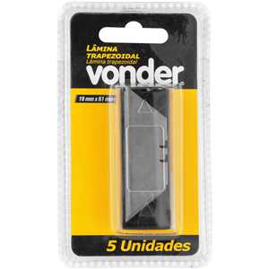 Lâmina trapezoidal para estilete, 19,0 mm x 61,0 mm, VONDER