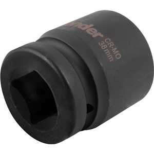 Soquete sextavado de impacto, encaixe de 1" x 38,0 mm, VONDER