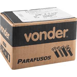 Parafuso sextavado 8.8 (GRAU 5), 5/8" x 3.1/2", UNC, VONDER