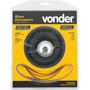 Roda expansiva para motoesmeril, jogo com 5 peças, VONDER