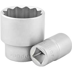 Soquete estriado com encaixe de 3/4", 46 mm, VONDER