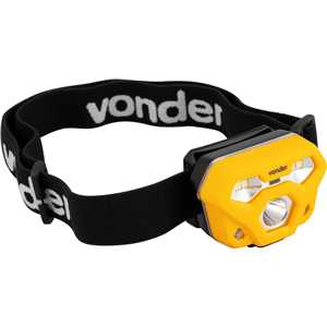 Lanterna de LED para cabeça, recarregável, LED SMD, LCV 400, VONDER
