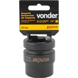 Soquete sextavado de impacto, encaixe de 1" x 29,0 mm, VONDER