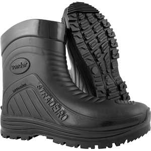 Bota de PVC preta, cano médio, sem forro, 42, Stradeiro, VONDER