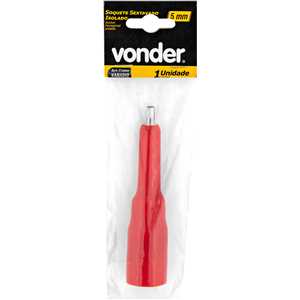 Soquete isolado ponta hexagonal, encaixe de 1/2", 5 mm, IEC60900, VONDER