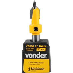 Fresa com dentes de metal duro, para cabeça cônica, 10,0 mm VONDER