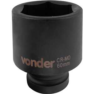 Soquete sextavado longo de impacto, 60 mm, encaixe de 1", VONDER
