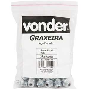 Graxeira reta M10 x 1,0 mm, VONDER