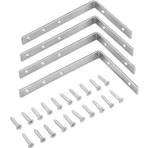 Cantoneira para cortina, 7 cm x 11 cm, zincada, com 4 peças, VONDER