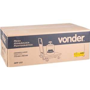 Mesa hidráulica pantográfica, 1 tonelada (1 tf), MPP 1000, VONDER