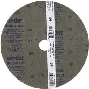 Disco de lixa costado em fibra, 7", grão 80  VDF 47, VONDER