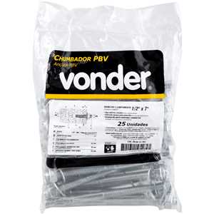 Chumbador PBV com presilha 1/2" x 7", VONDER