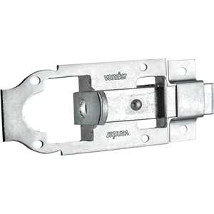 Fecho chato com porta-cadeado 4" - 101,6 mm, zincado, encartelado, VONDER