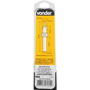Fresa com dentes de metal duro, para cabeça cônica, 10,0 mm VONDER