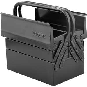 Caixa metálica sanfonada para ferramentas, com 5 gavetas, 30 cm x 19 cm x 20 cm, VONDER