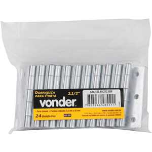 Dobradiça para porta 2.1/2", em ferro zincado, VONDER