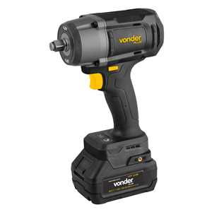 Chave de impacto, bateria 20 V, encaixe de 1/2", fonte de carregamento bivolt automático, CIV 122B, VONDER PLUS