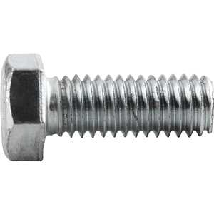 Parafuso sextavado zincado 3/8" x 1", UNC, rosca total, VONDER