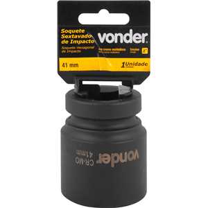 Soquete sextavado de impacto, encaixe de 1" x 41,0 mm, VONDER