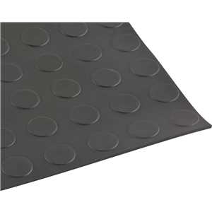 Piso de borracha antiderrapante, tipo moeda, 3,5 mm, preto, VONDER
