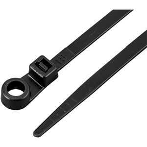 Abraçadeira de nylon para parafusos, preta, 300 mm x 4,8 mm, VONDER