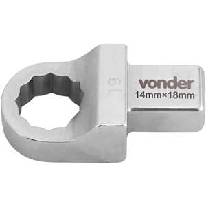 Ponta chave estrela de 19 mm, com encaixe 14 mm x 18 mm, para torquímetro de estalo intercambiável, VONDER