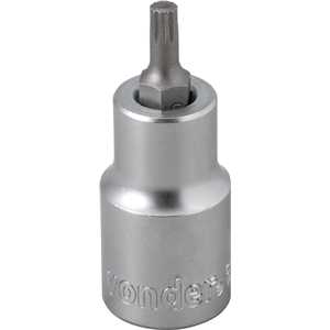 Soquete multidentado, curto, com encaixe de 1/2", M5, VONDER