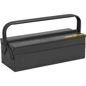 Caixa metálica sanfonada para ferramentas, com 3 gavetas, 50 cm x 19 cm x 16 cm, VONDER