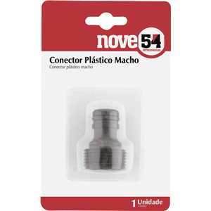 Conector plástico macho, 3/4" X 1/2", NOVE54