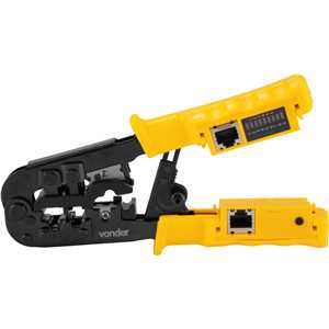Alicate crimpador 4 em 1, para cabos de rede e dados, AC 410 VONDER