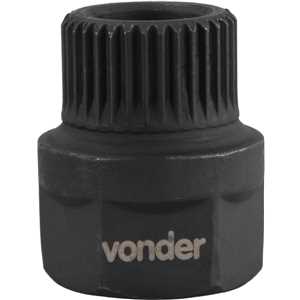 Soquete especial para polia de alternador, sextavado 22 mm x estriado 33 dentes, VONDER