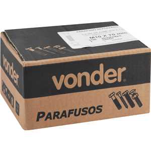 Parafuso sextavado zincado 10 mm x 70 mm, MA, rosca parcial, VONDER