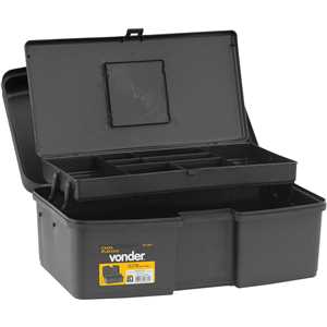 Caixa para ferramentas, plástica, com 1 bandeja, 35,0 cm x 23,0 cm 15,5 cm, VD 1002, VONDER
