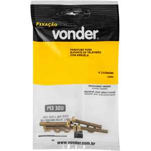 Parafuso com arruela para suporte de TV, M8 x 35 mm, VONDER