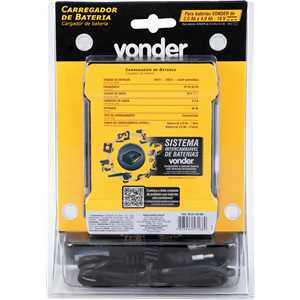 Carregador de bateria 18 V, linha intercambiável, carregamento convencional, ICBV 1805, VONDER