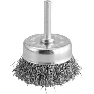 Escova de aço inox tipo copo, 2", com haste 1/4" VONDER