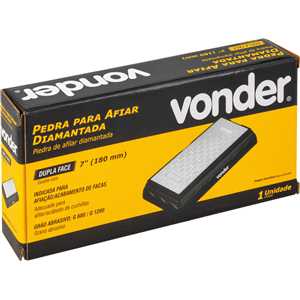 Pedra para afiar diamantada, base de 7", dupla face, G 600/1200, VONDER