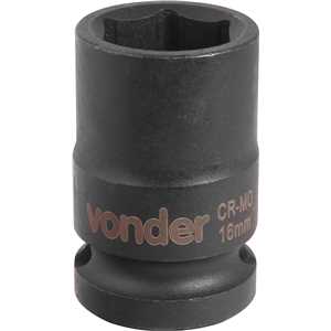Soquete sextavado de impacto, encaixe de 1/2" x 16,0 mm, VONDER