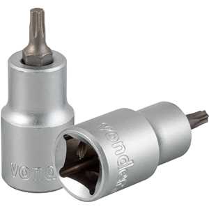 Soquete hexalobular macho T-25, encaixe 1/2", VONDER