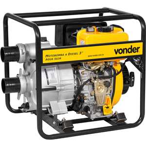 Motobomba a diesel 3", para água suja, VONDER