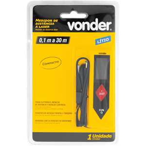 Medidor de distância a laser 30 m, compacto, VONDER