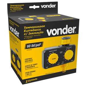 Temporizador eletrônico com controle analógico, para irrigação, VONDER