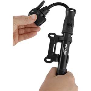 Bomba de ar portátil com bico flexível para bicicleta VONDER