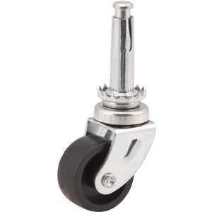 Rodízio giratório leve 1.1/4", de nylon, preto, com cone, VONDER
