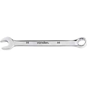 Chave combinada 16 mm, aço cromo vanádio, reta cromada, VONDER