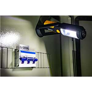 Lanterna recarregável de inspeção, 2 W COB + 3 LEDs, LR 180I, VONDER