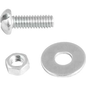 Parafuso máquina cabeça redonda, 5/32" x 1/2" BSW, com porca e arruela lisa, VONDER