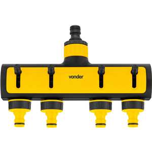 Adaptador múltiplo para mangueira com 4 saídas e regulador de fluxo individual AMV 040, VONDER